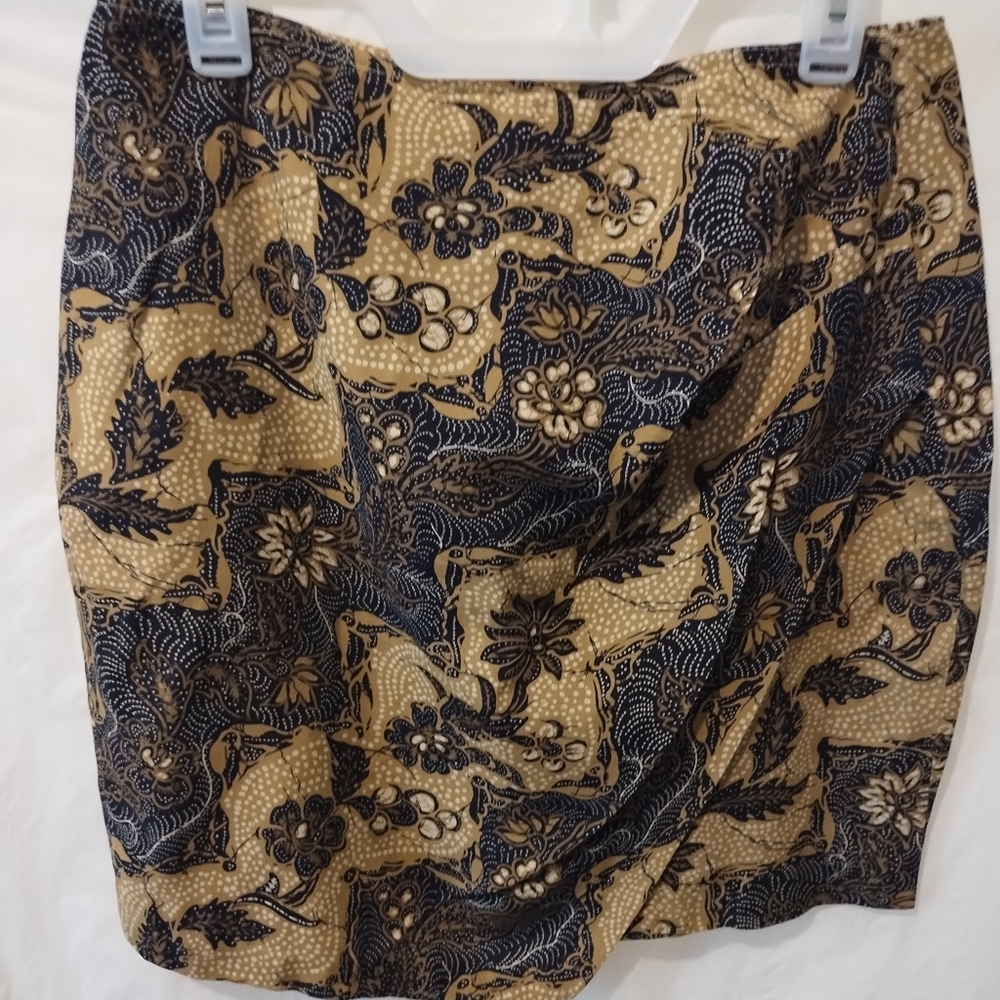 WOMEN'S CALVIN KLEIN SPORT FLORAL PLEATED WRAP MIDI SKIRT SIZE 12